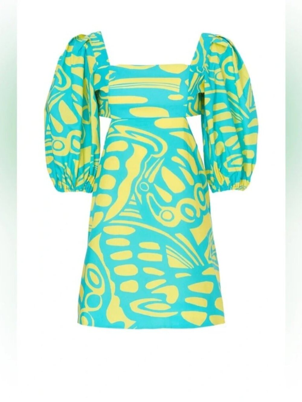 Alexis Bodhi Dress Puff Sleeve Cutout Summer Mini Party Cocktail Cotton M - Picture 5 of 8